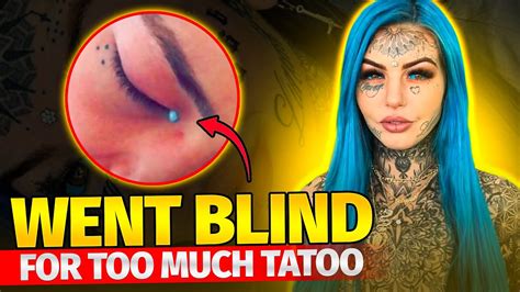 amber luke blind|Woman covered in tattoos blinded after having eyeballs inked